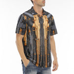 Men's Polo Shirt Retro-Futuristic Guns and Ammo