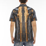 Men's Polo Shirt Retro-Futuristic Guns and Ammo