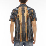 Men's Polo Shirt Retro-Futuristic Guns and Ammo
