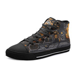 High-Top Canvas Shoes Robot Skull Guns and Ammo