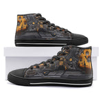High-Top Canvas Shoes Robot Skull Guns and Ammo