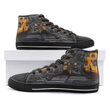 High-Top Canvas Shoes Robot Skull Guns and Ammo