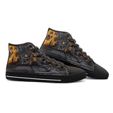 High-Top Canvas Shoes Robot Skull Guns and Ammo