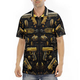 Men's Polo Shirt Golden Guns Collage