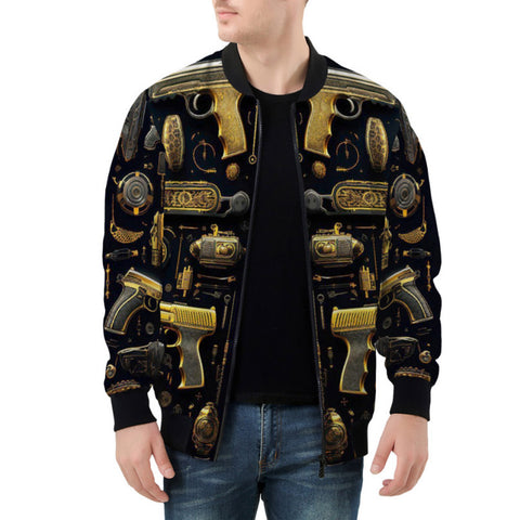 Bomber Jacket Golden Guns Collage