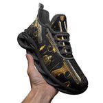 Sports Sneakers Golden Guns Collage