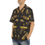 Hawaiian Shirt Golden Guns Collage