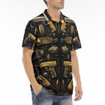 Men's Polo Shirt Golden Guns Collage