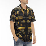 Men's Polo Shirt Golden Guns Collage