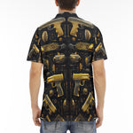 Men's Polo Shirt Golden Guns Collage