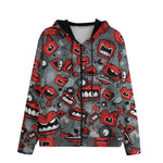 Men's Zip Up Hoodie Pop-Art Style