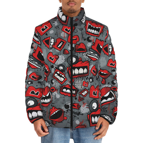 Down-Padded Puffer Jacket Pop-Art Style