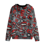 Men's Zip Up Hoodie Pop-Art Style