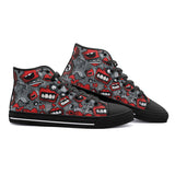 High-Top Canvas Shoes Pop-Art Style