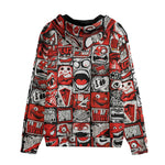 Men's Zip Up Hoodie Pop-Art Style