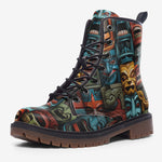 Leather Boots Aztec Art Masks