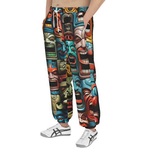 Men's Sweatpants Aztec Art Masks