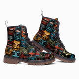 Leather Boots Aztec Art Masks