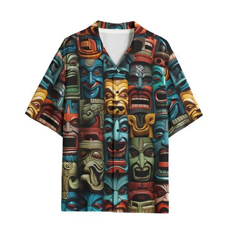 Hawaiian Shirt Aztec Art Masks