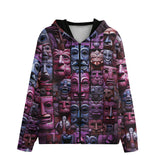 Men's Zip Up Hoodie Masks and Totems