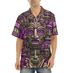 Hawaiian Shirt Surrealistic Masks Art