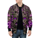 Bomber Jacket Surrealistic Masks Art