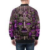 Bomber Jacket Surrealistic Masks Art