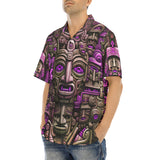 Hawaiian Shirt Surrealistic Masks Art