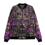 Bomber Jacket Surrealistic Masks Art