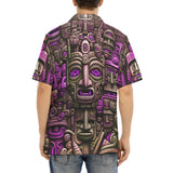 Hawaiian Shirt Surrealistic Masks Art