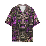 Hawaiian Shirt Surrealistic Masks Art