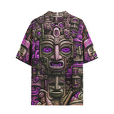 Hawaiian Shirt Surrealistic Masks Art