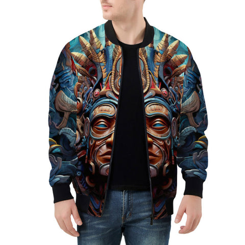 Bomber Jacket Art of Mayan Gods