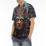 Men's Polo Shirt Art of Mayan Gods