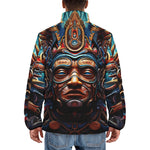 Down-Padded Puffer Jacket Art of Mayan Gods