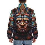 Down-Padded Puffer Jacket Art of Mayan Gods