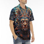 Men's Polo Shirt Art of Mayan Gods