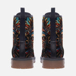 Leather Boots Art of Mayan Gods