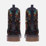 Leather Boots Art of Mayan Gods