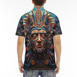 Men's Polo Shirt Art of Mayan Gods