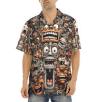 Hawaiian Shirt Cartoon Robots Art