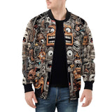 Bomber Jacket Cartoon Robots Art