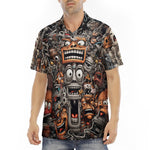 Men's Polo Shirt Cartoon Robots Art