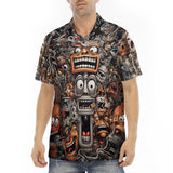 Men's Polo Shirt Cartoon Robots Art