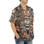 Hawaiian Shirt Cartoon Robots Art