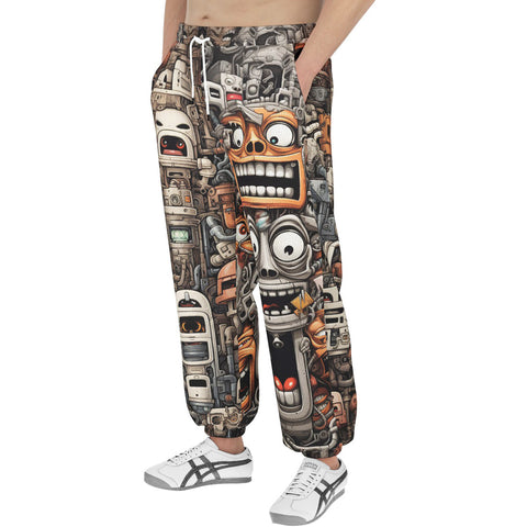 Men's Sweatpants Cartoon Robots Art