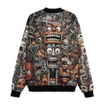 Bomber Jacket Cartoon Robots Art