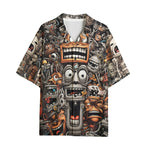 Hawaiian Shirt Cartoon Robots Art