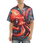 Hawaiian Shirt Red Octopus in Space