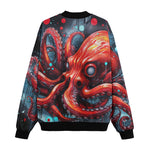 Bomber Jacket Red Octopus in Space